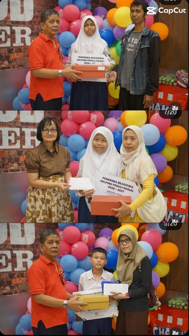 Beasiswa HELPING Peduli Sosial Tahun Ajaran 2026/2027 Diberikan kepada 20 Siswa setingkat SD-SMP-SMA